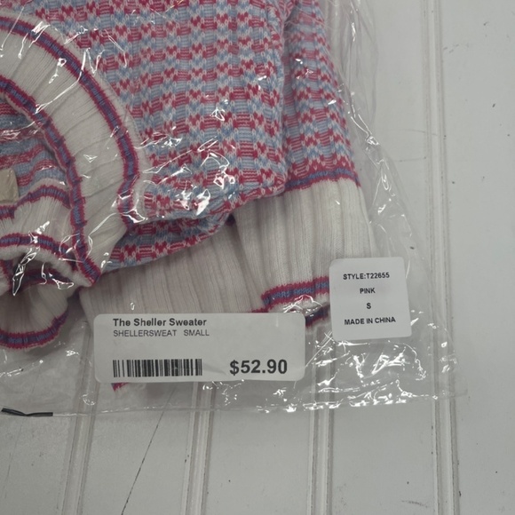 BRAND NEW Entro The Sheller Sweater Cropped Small Pink - Picture 8 of 9